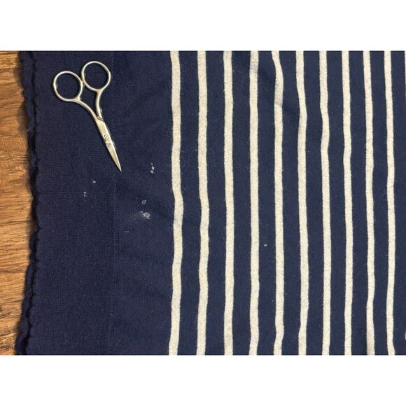 sundry striped lightweight sweater sz 3 / L merino wool cashmere blend navy blue - Picture 8 of 9